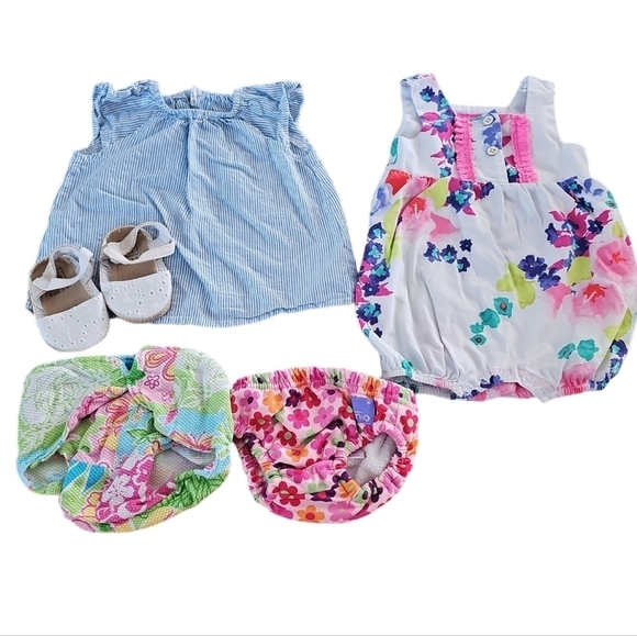 BABY GIRL SUMMER BUNDLE OF 5 ITEMS - Picture 1 of 12